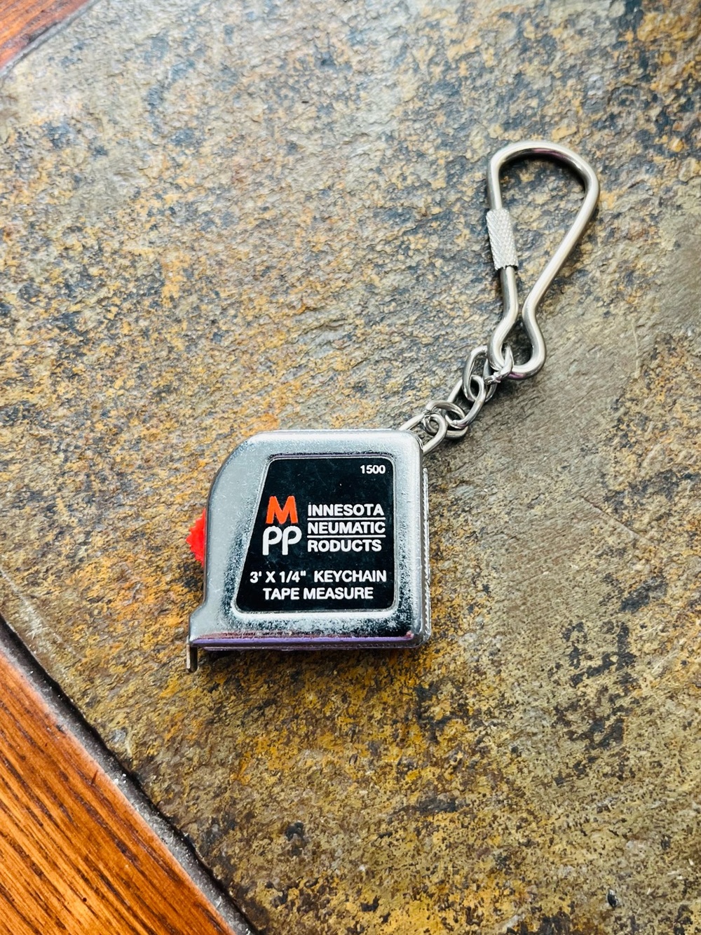 Chrome Keychain Tape Measure - Silver